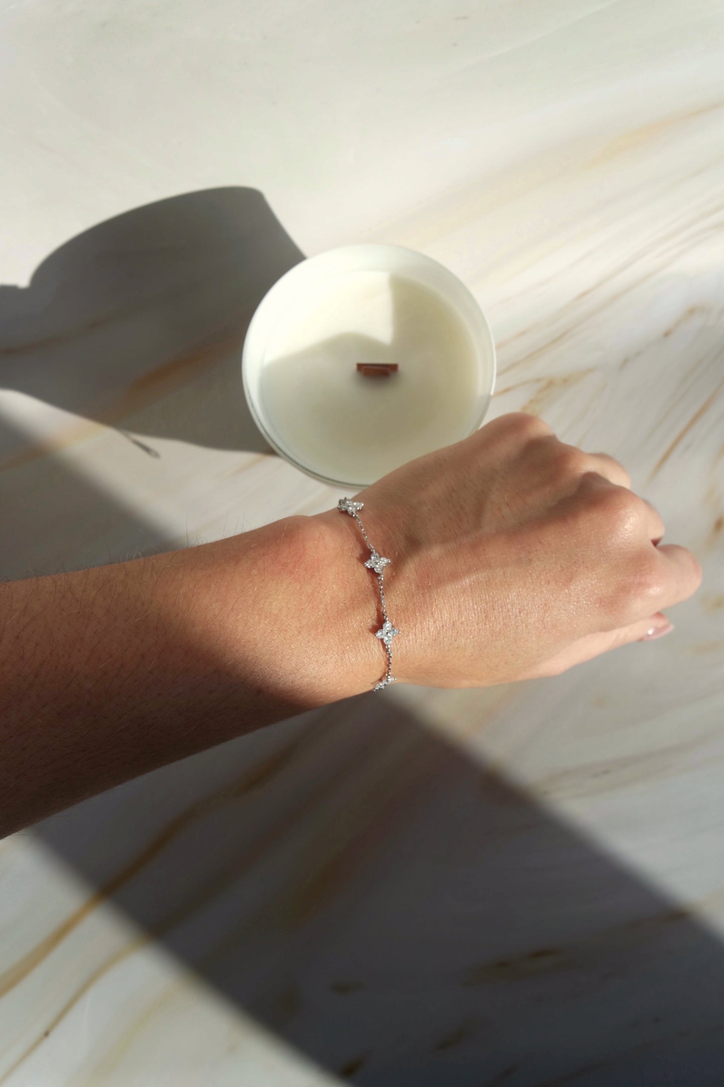 NOUVEAU Bougie bijou "Eclats divins" bracelet en argent 925