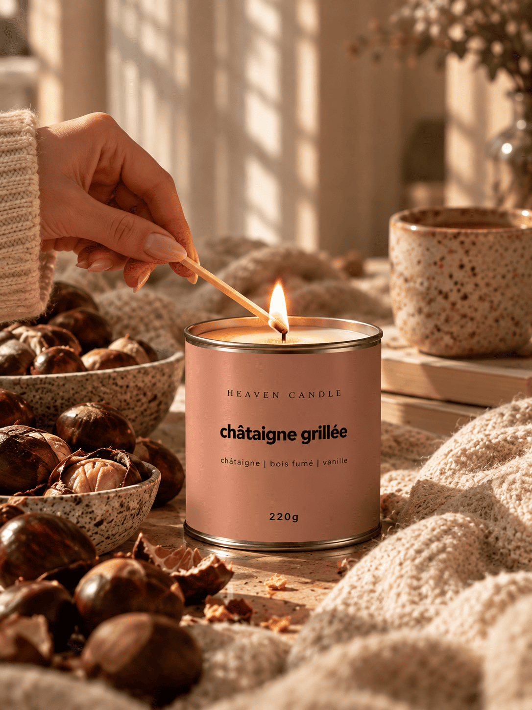 Bougie parfumée Châtaigne Grillée – Édition Ticket d’Or