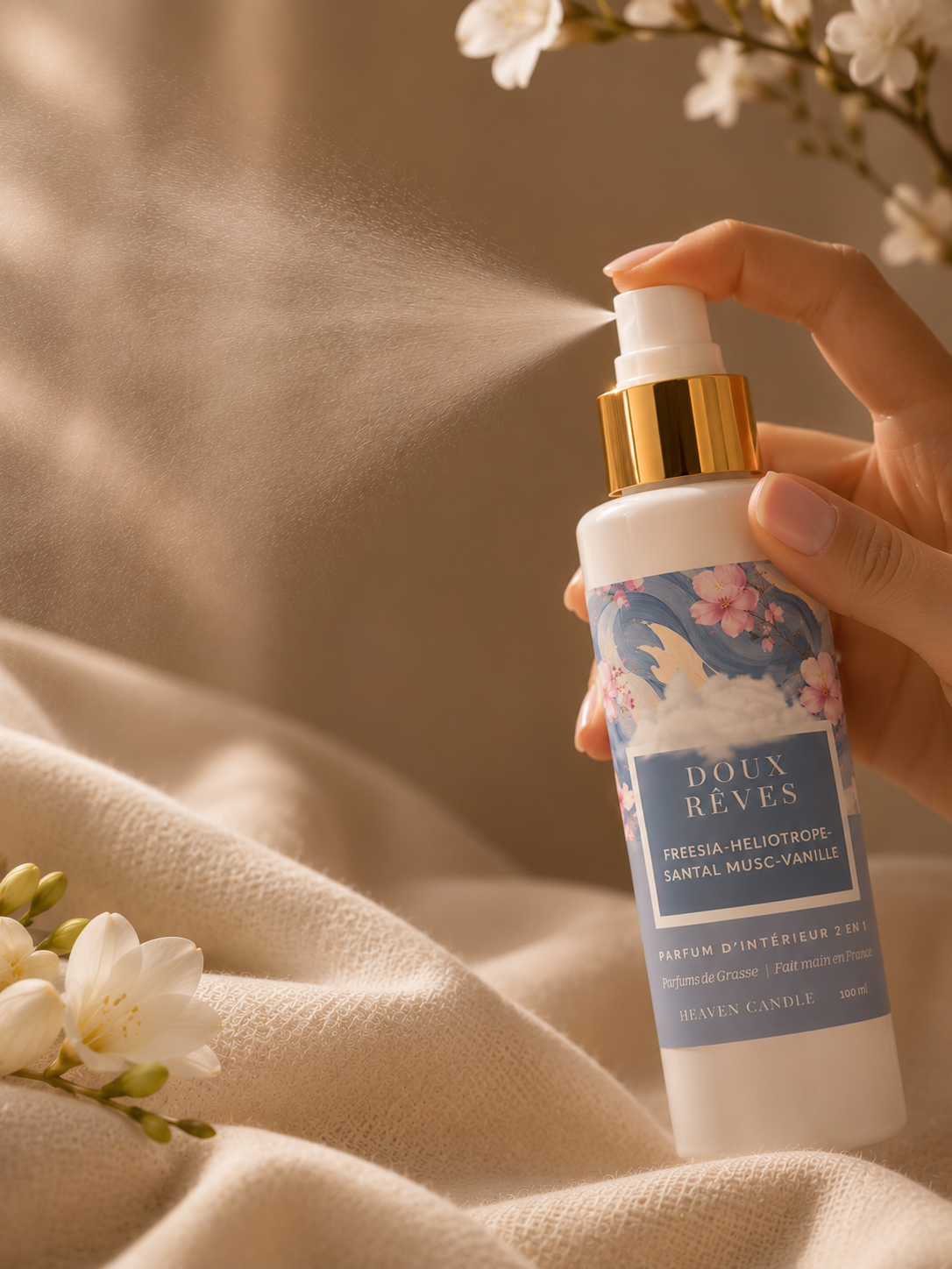 Parfum d’intérieur 2 en 1 Doux rêves - 100ml