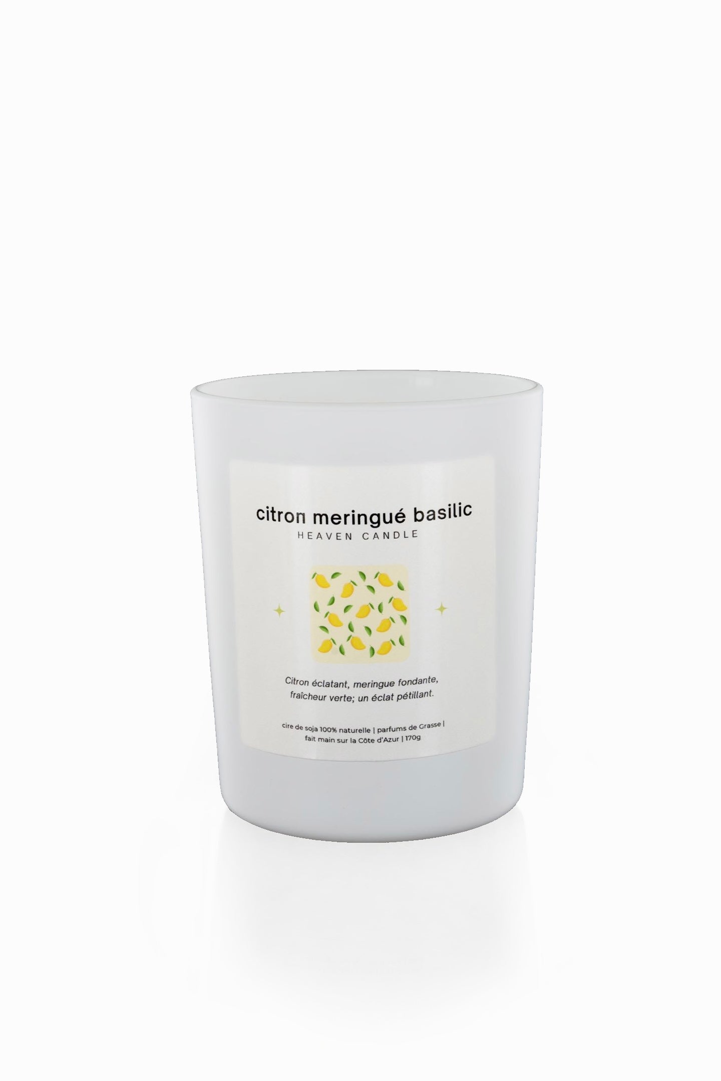 Bougie parfumée Citron meringué basilic