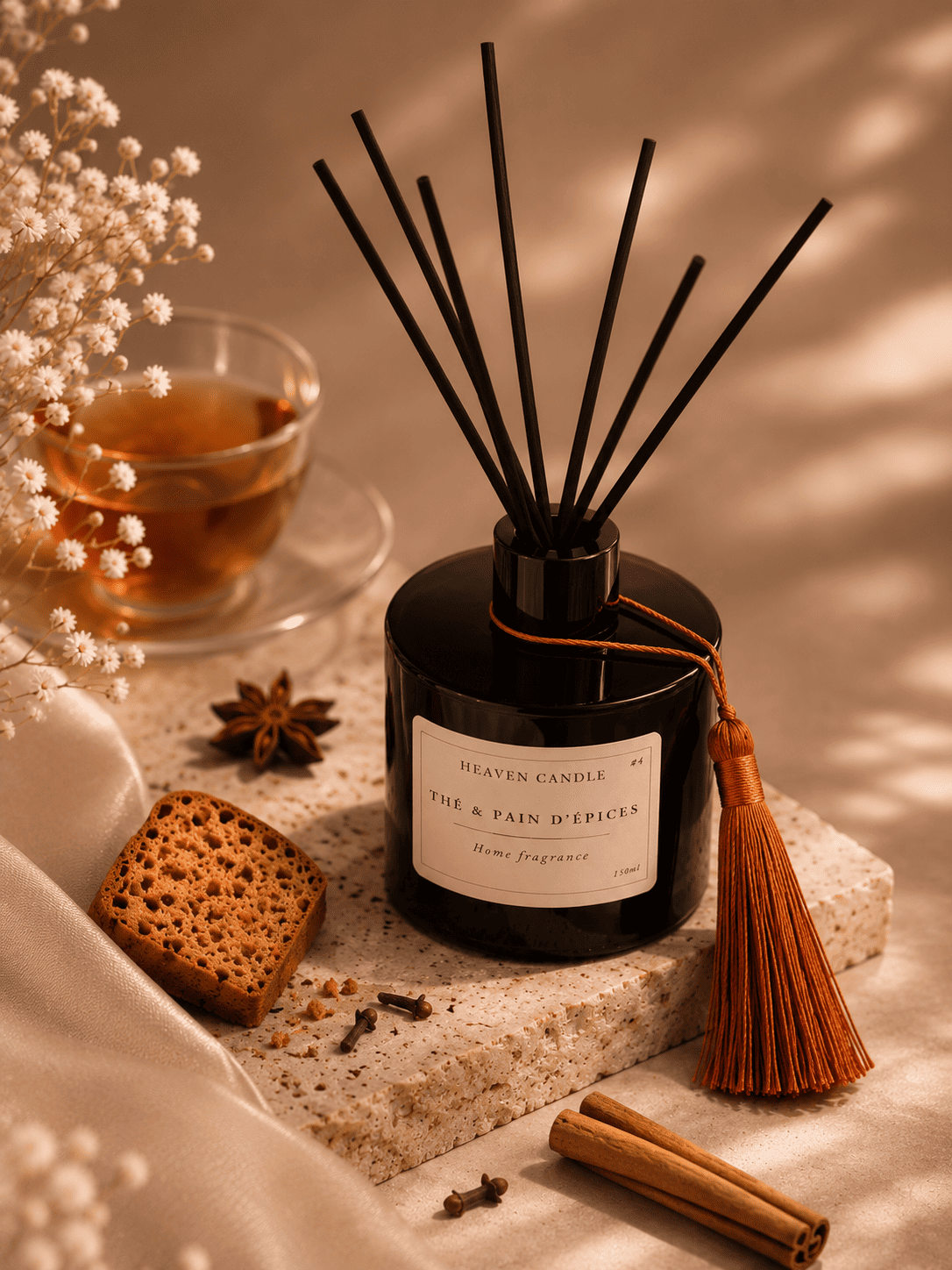 Diffuseur à bâtonnets Thé & pain d'épices – 150 ml