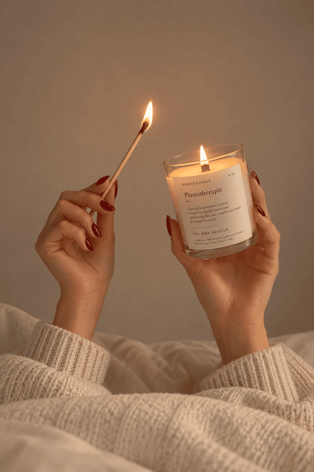Bougie parfumée Pluviothérapie – Thé noir vanille