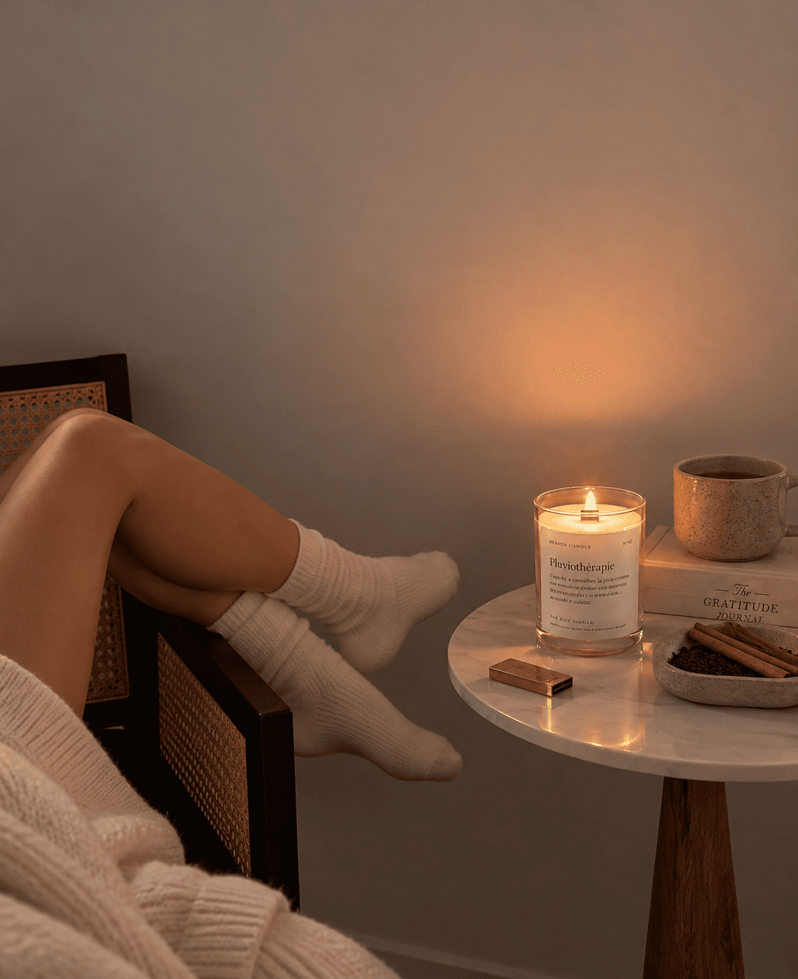 Bougie parfumée Pluviothérapie – Thé noir vanille