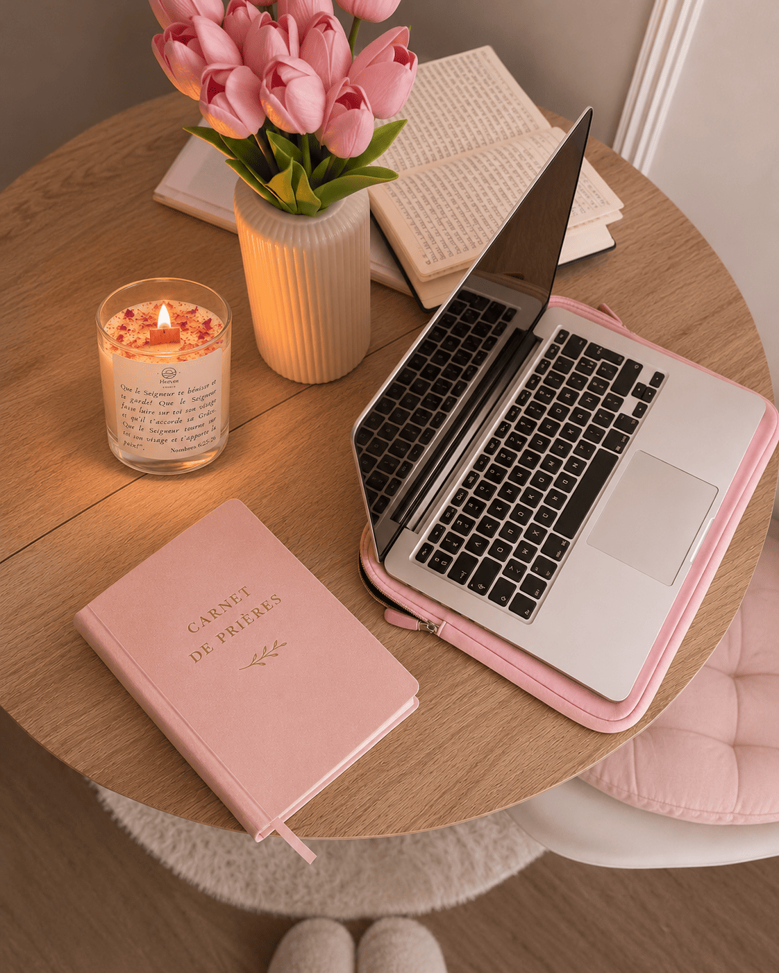 Bougie avec verset de la Bible "Que l'Eternel te bénisse" | Décoration Chrétienne