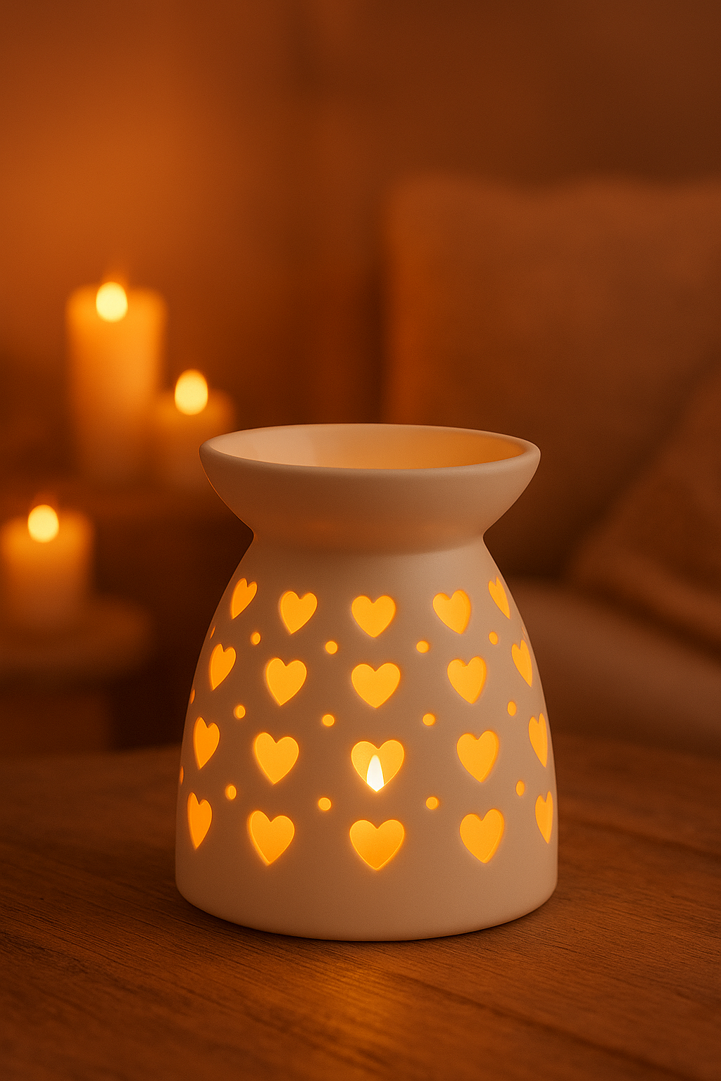 Brûleur pour cire « Coeurs de lumière »