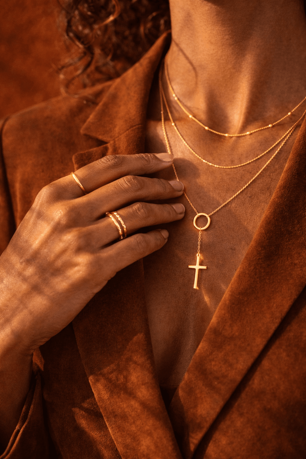 Bracciale Bougie bijou "Grâce infinie" croix doré ou argenté