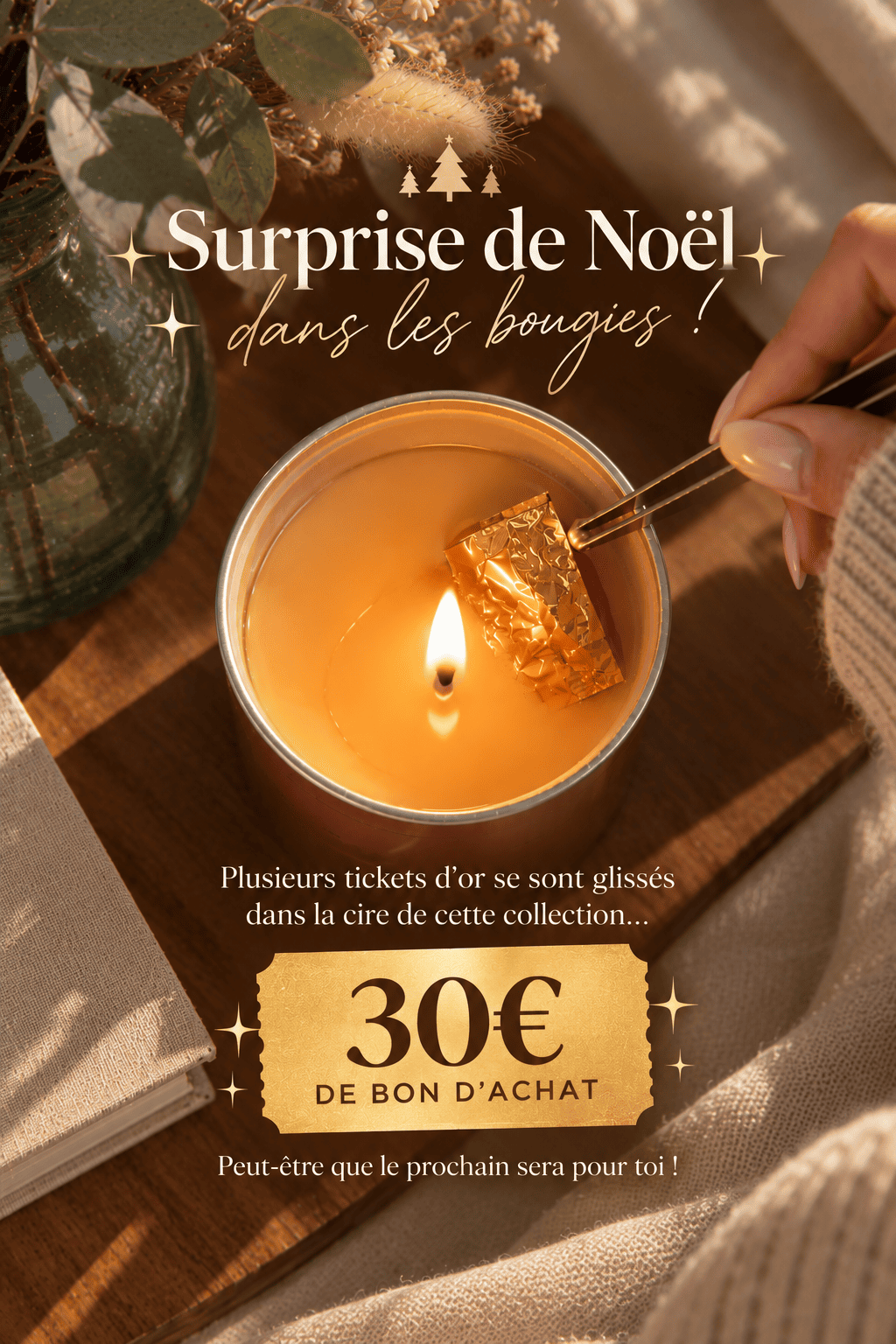 Bougie parfumée Clémentine solaire – Édition Ticket d’Or